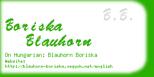 boriska blauhorn business card